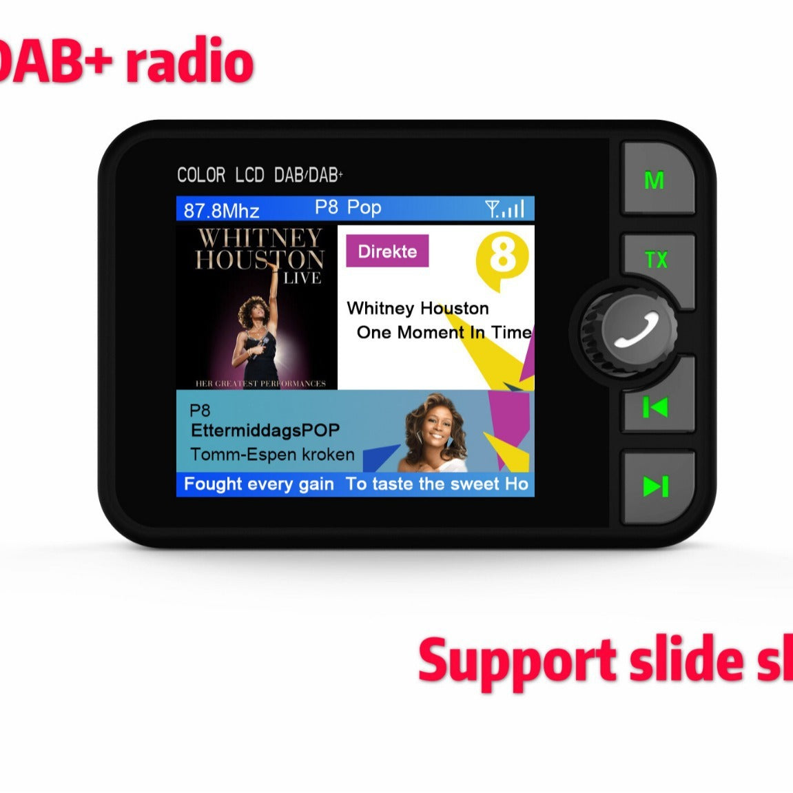 🚗 DAB+ Digitalradio & Bluetooth MP3 Display – 2,4" LED-Bildschirm für Auto