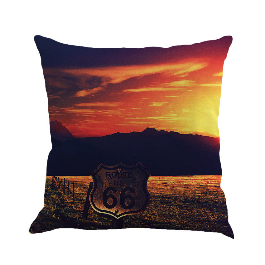 Kissenbezug "Route 66" – Vintage-Charme