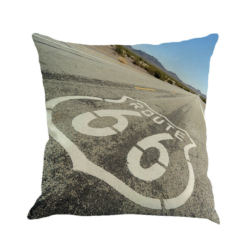 Kissenbezug "Route 66" – Vintage-Charme