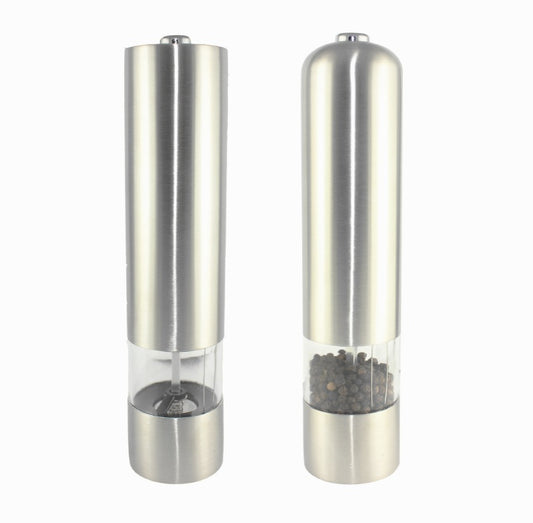 ⚙️ Elektrische Edelstahl-Pfeffermühle – Stilvolles Mahlen auf Knopfdruck