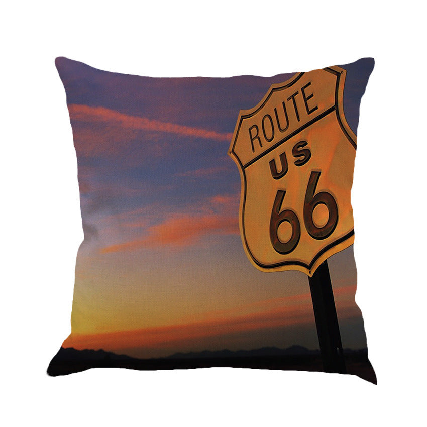 Kissenbezug "Route 66" – Vintage-Charme