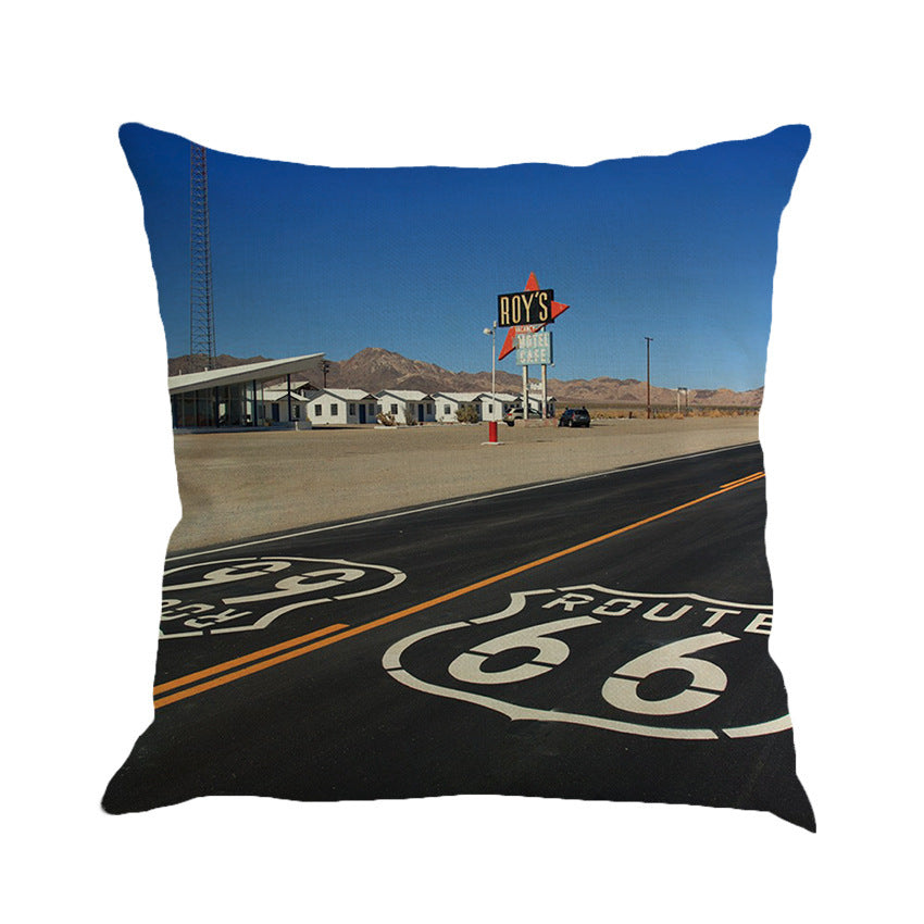 Kissenbezug "Route 66" – Vintage-Charme